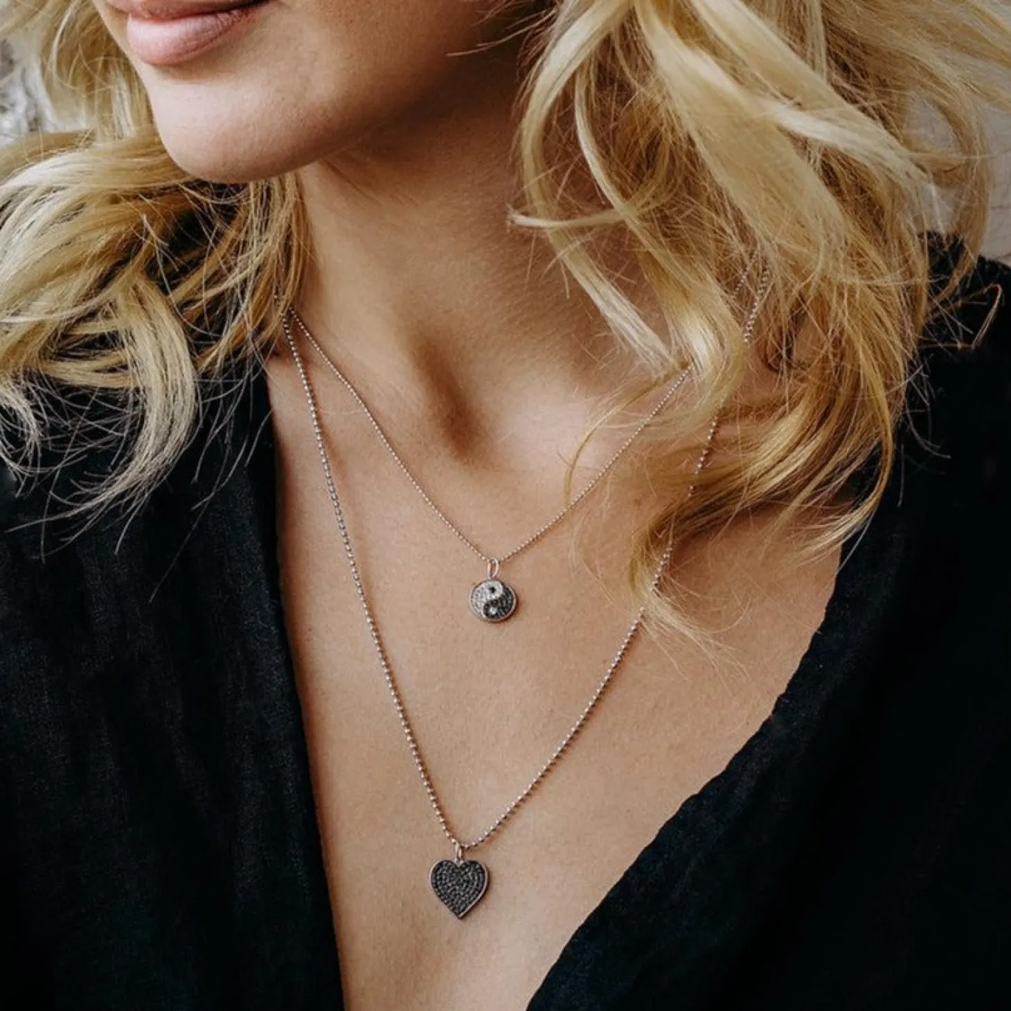 Gold & Diamond Yin Yang Charm