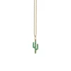 Gold & Emerald Cactus Charm