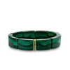 Gold & Emerald Single Row Spacer On Malachite