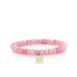 Gold & Enamel Daisy on Mystic Pink Grapolite