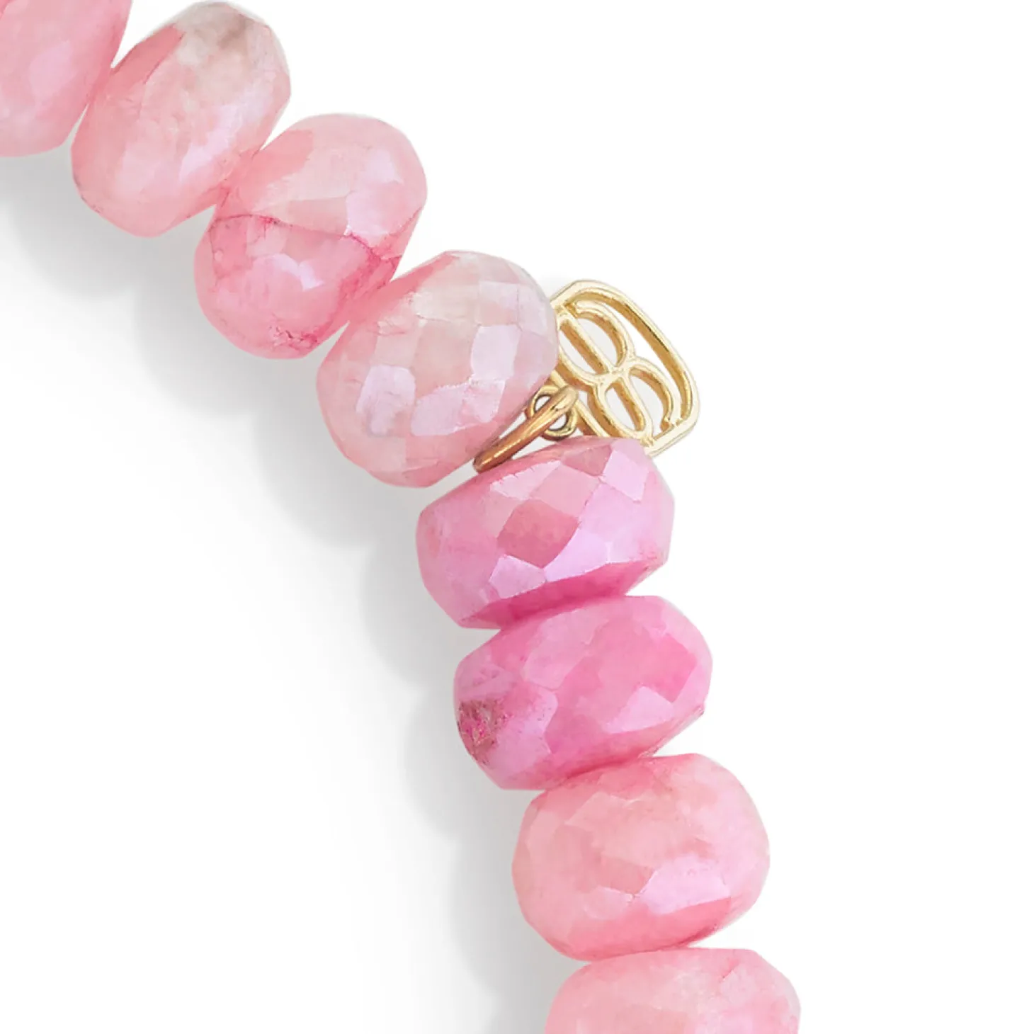 Gold & Enamel Daisy on Mystic Pink Grapolite