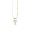Gold & Enamel Dove Charm