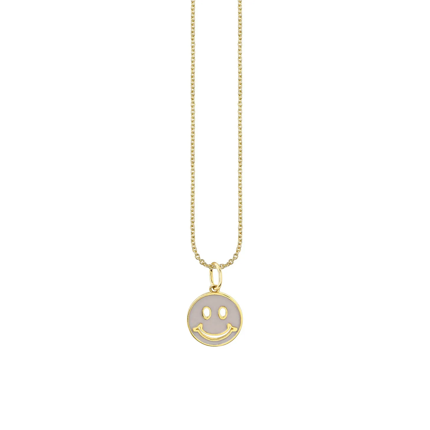 Gold & Enamel Happy Face Charm