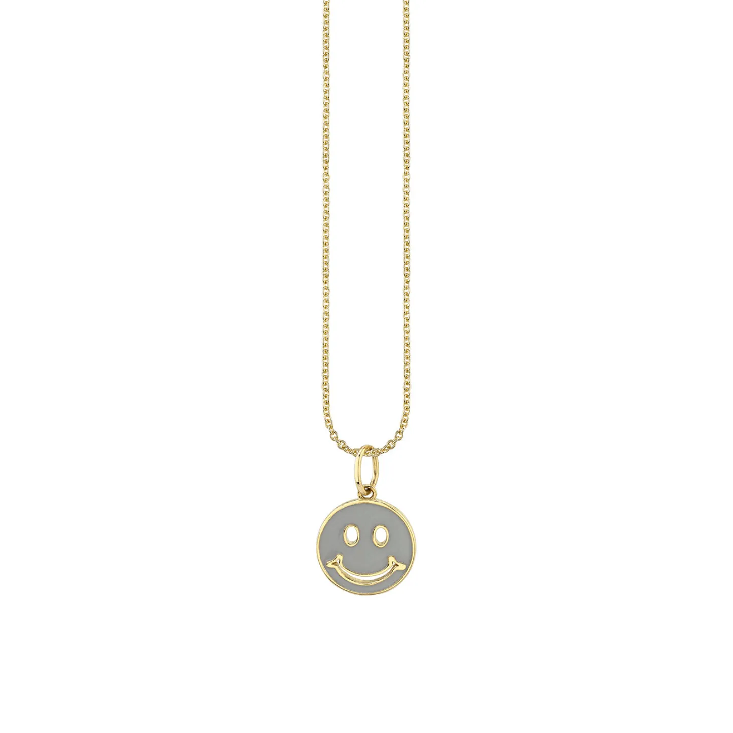 Gold & Enamel Happy Face Charm