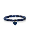 Gold & Enamel Heart on Sapphire