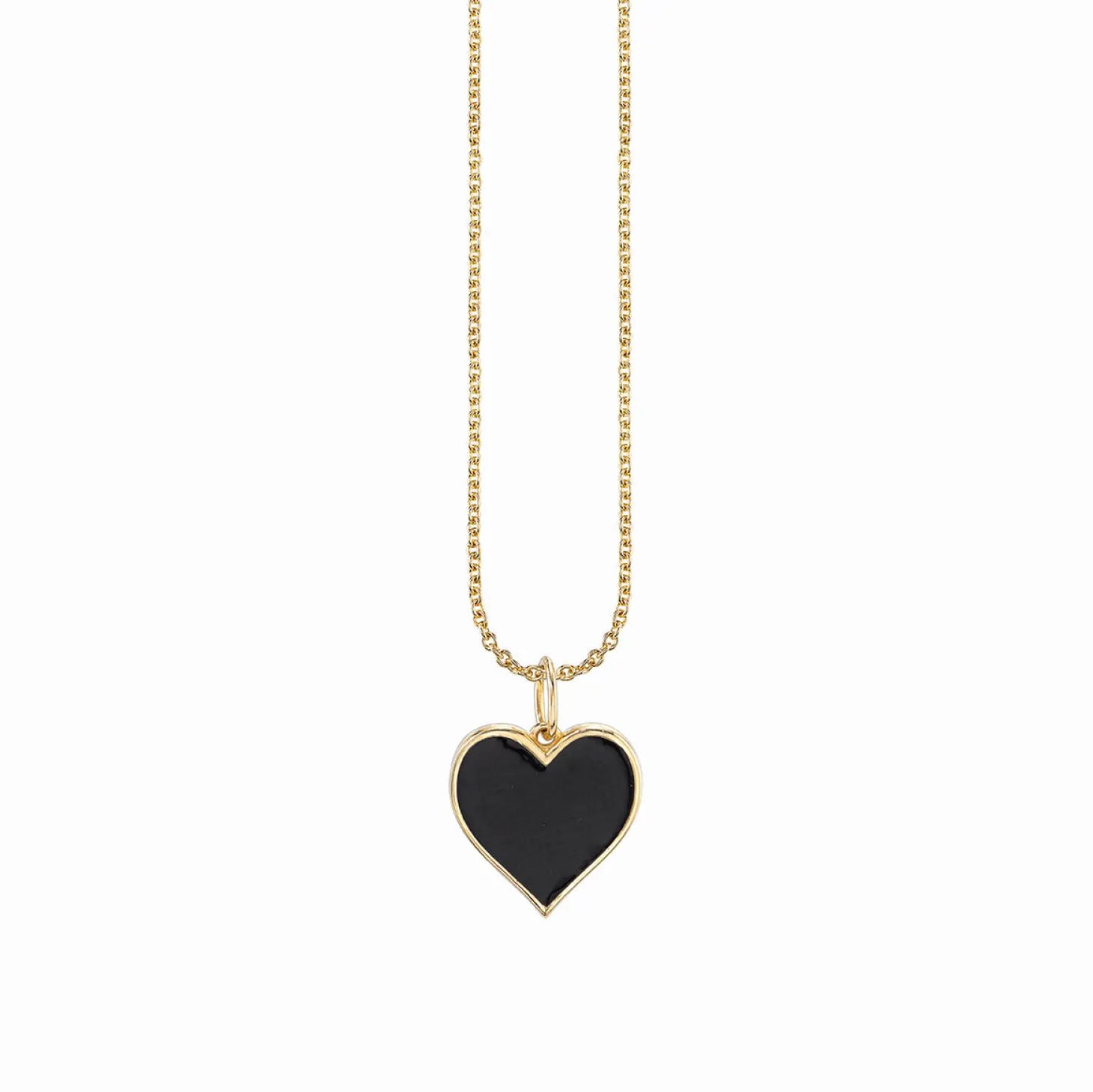 Gold & Enamel Large Heart Charm