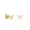 Gold & Enamel Mini Butterfly Stud