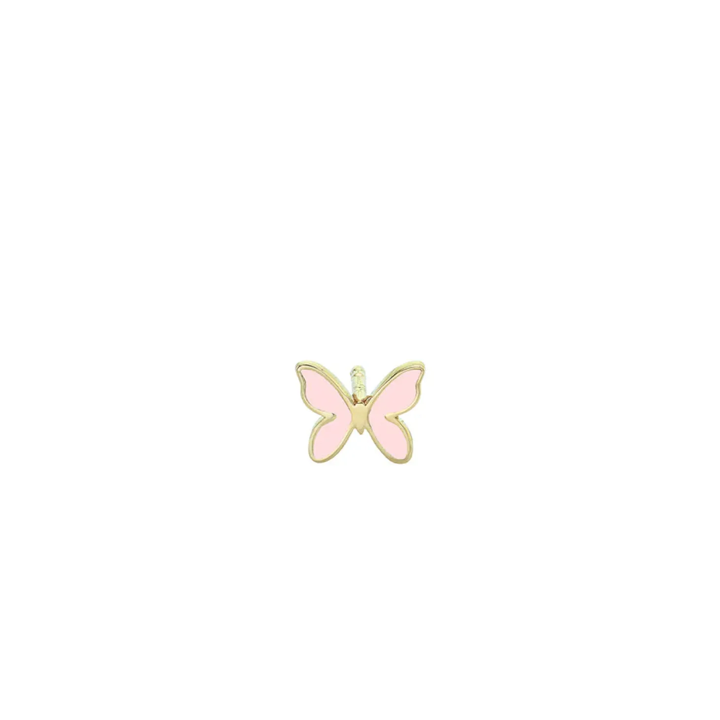 Gold & Enamel Mini Butterfly Stud