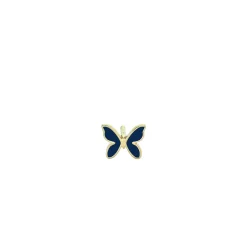 Gold & Enamel Mini Butterfly Stud