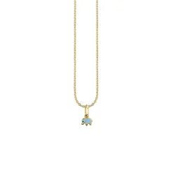 Gold & Enamel Mini Elephant Charm