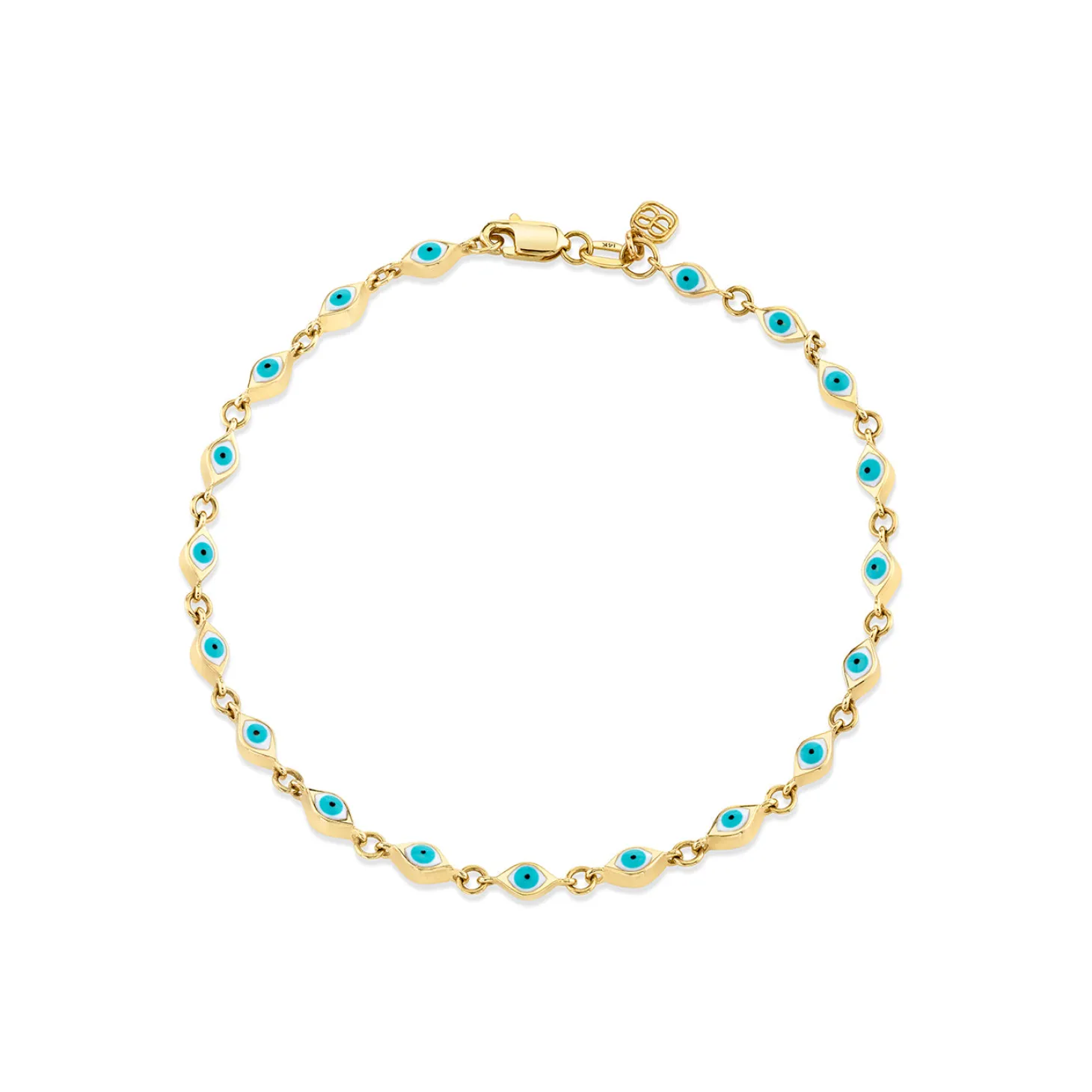 Gold & Enamel Mini Eye Bracelet