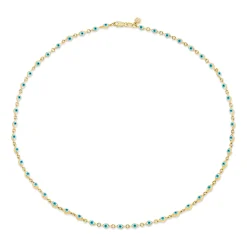 Gold & Enamel Mini Eye Necklace