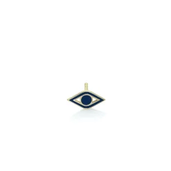 Gold & Enamel Mini Eye Stud