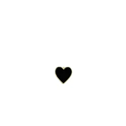 Gold & Enamel Mini Heart Stud