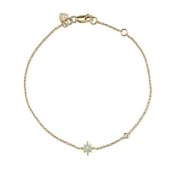 Gold & Enamel Mini Starburst Bracelet