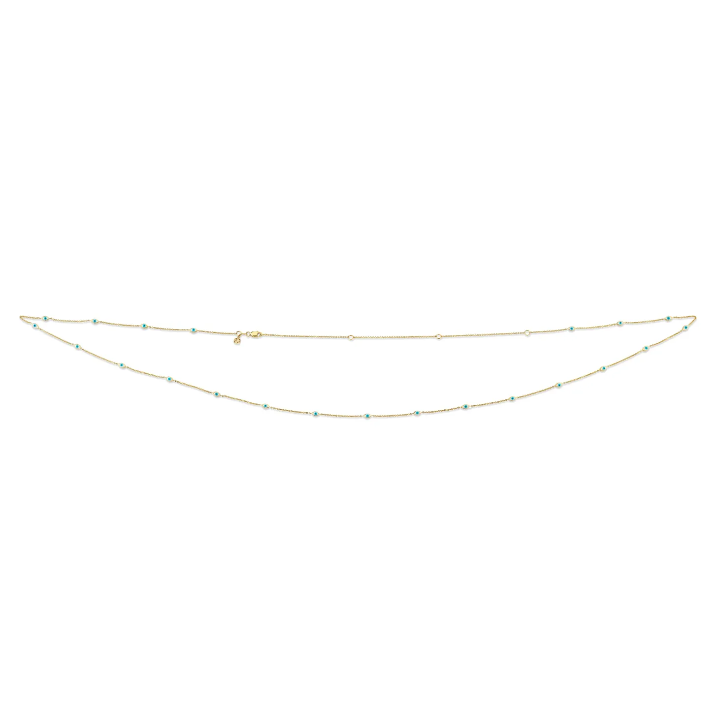 Gold & Enamel Multi Mini Eye Belly Chain