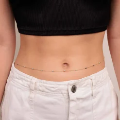 Gold & Enamel Multi Mini Eye Belly Chain
