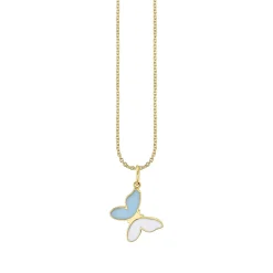 Gold & Enamel Small Butterfly Charm