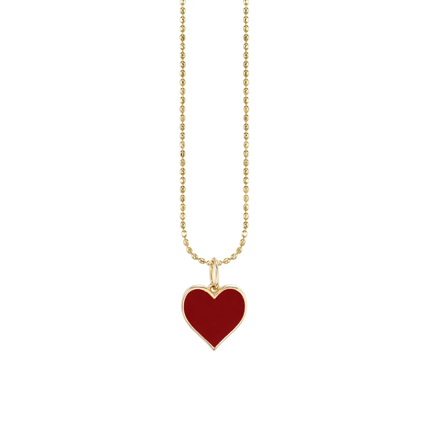 Gold & Enamel Small Heart Charm