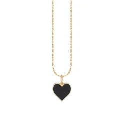 Gold & Enamel Small Heart Charm