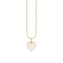 Gold & Enamel Small Heart Charm