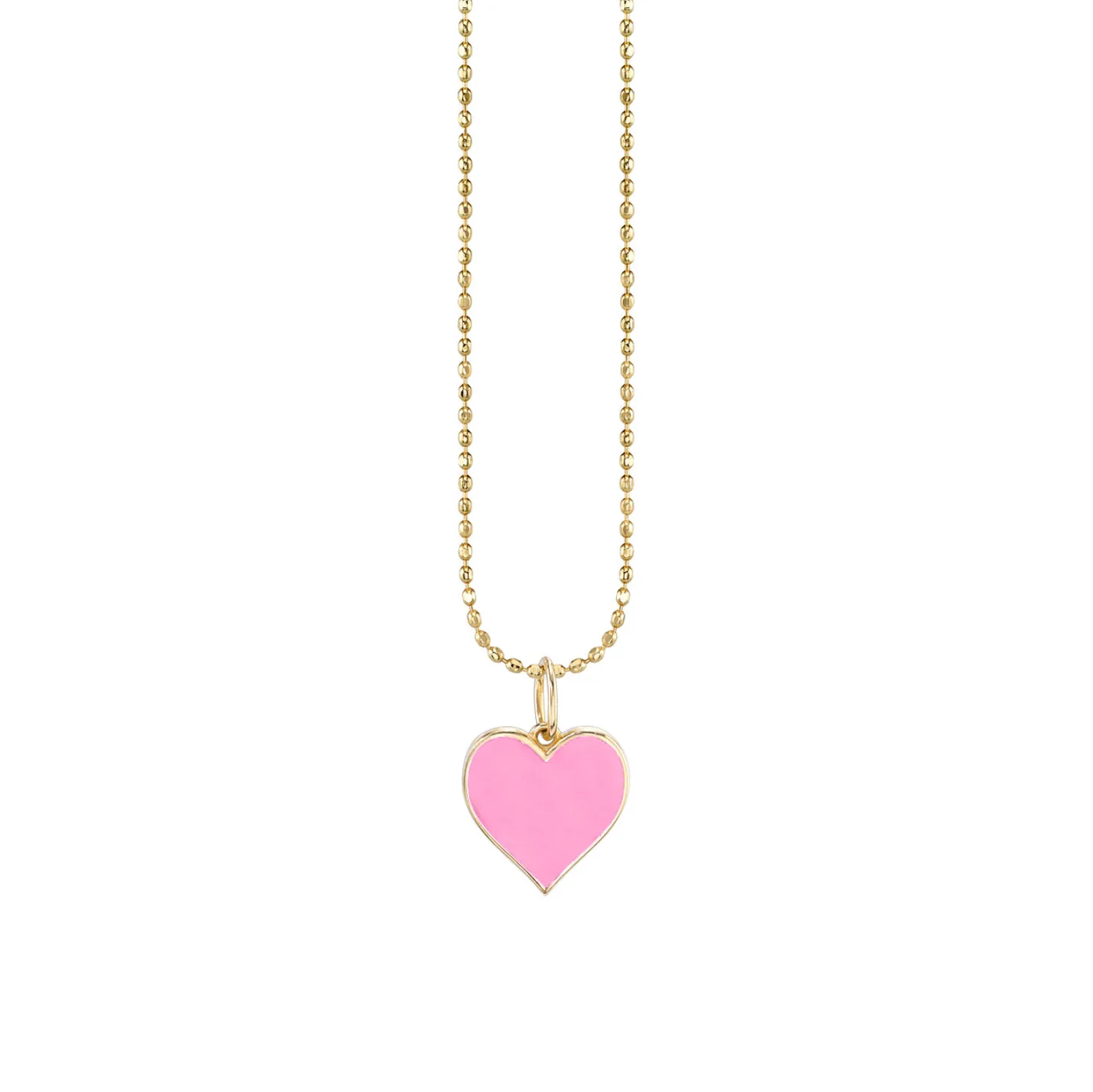 Gold & Enamel Small Heart Charm