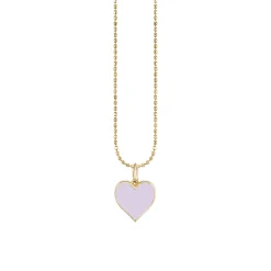 Gold & Enamel Small Heart Charm