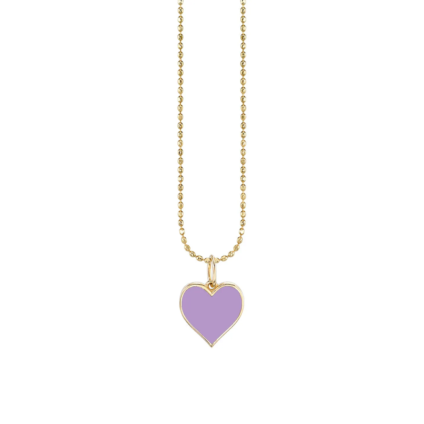 Gold & Enamel Small Heart Charm