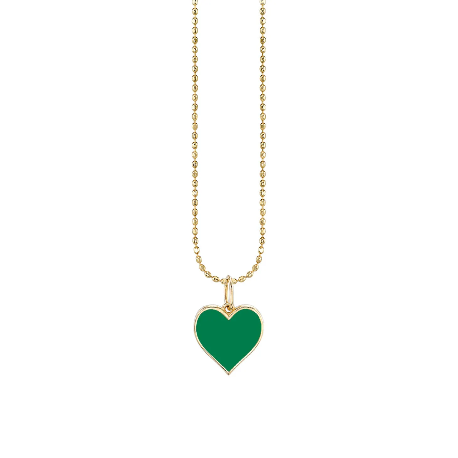 Gold & Enamel Small Heart Charm