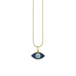 Gold & Enamel Sunburst Eye Charm