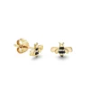 Gold & Enamel Tiny Bee Stud