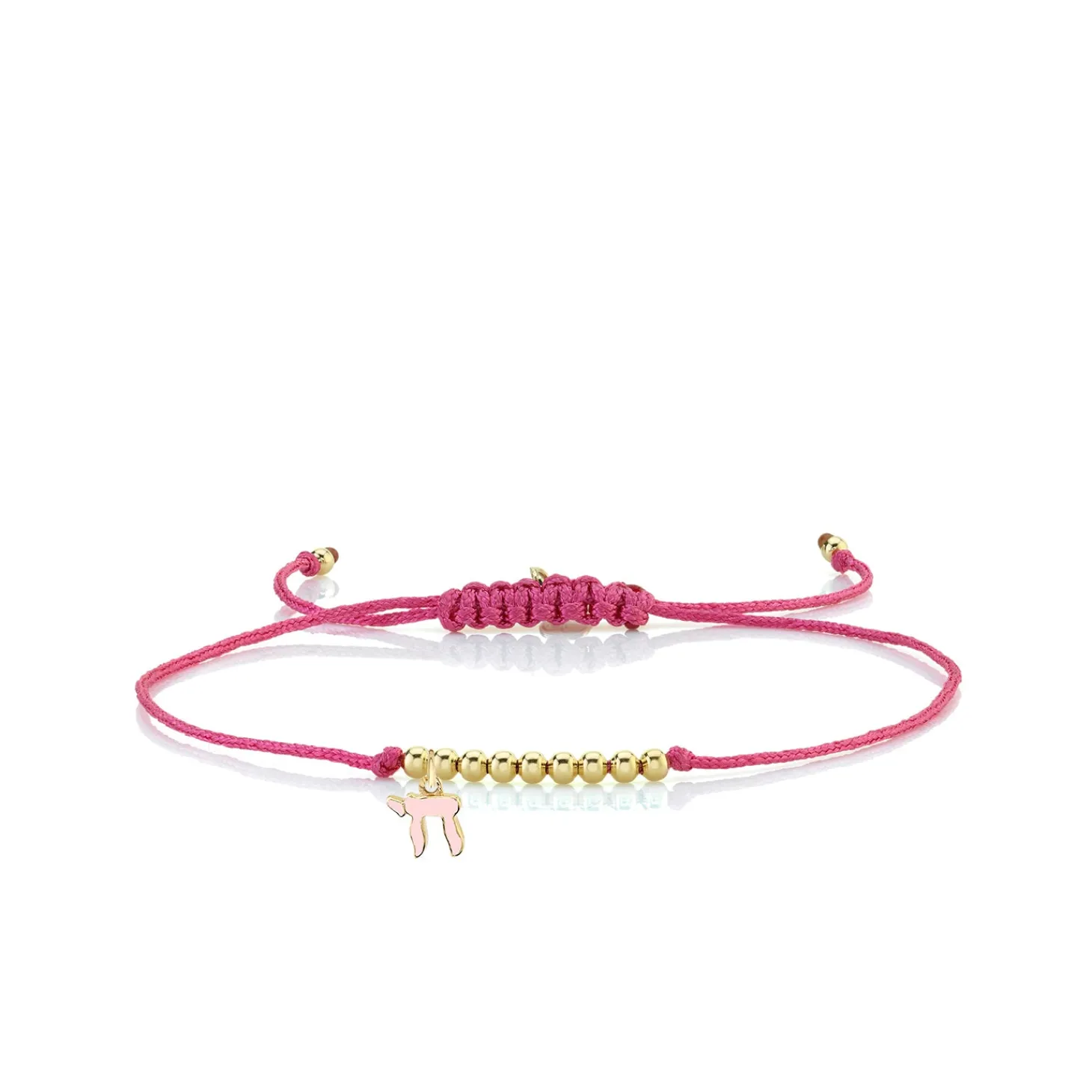 Gold & Enamel Tiny Chai Cord Bracelet