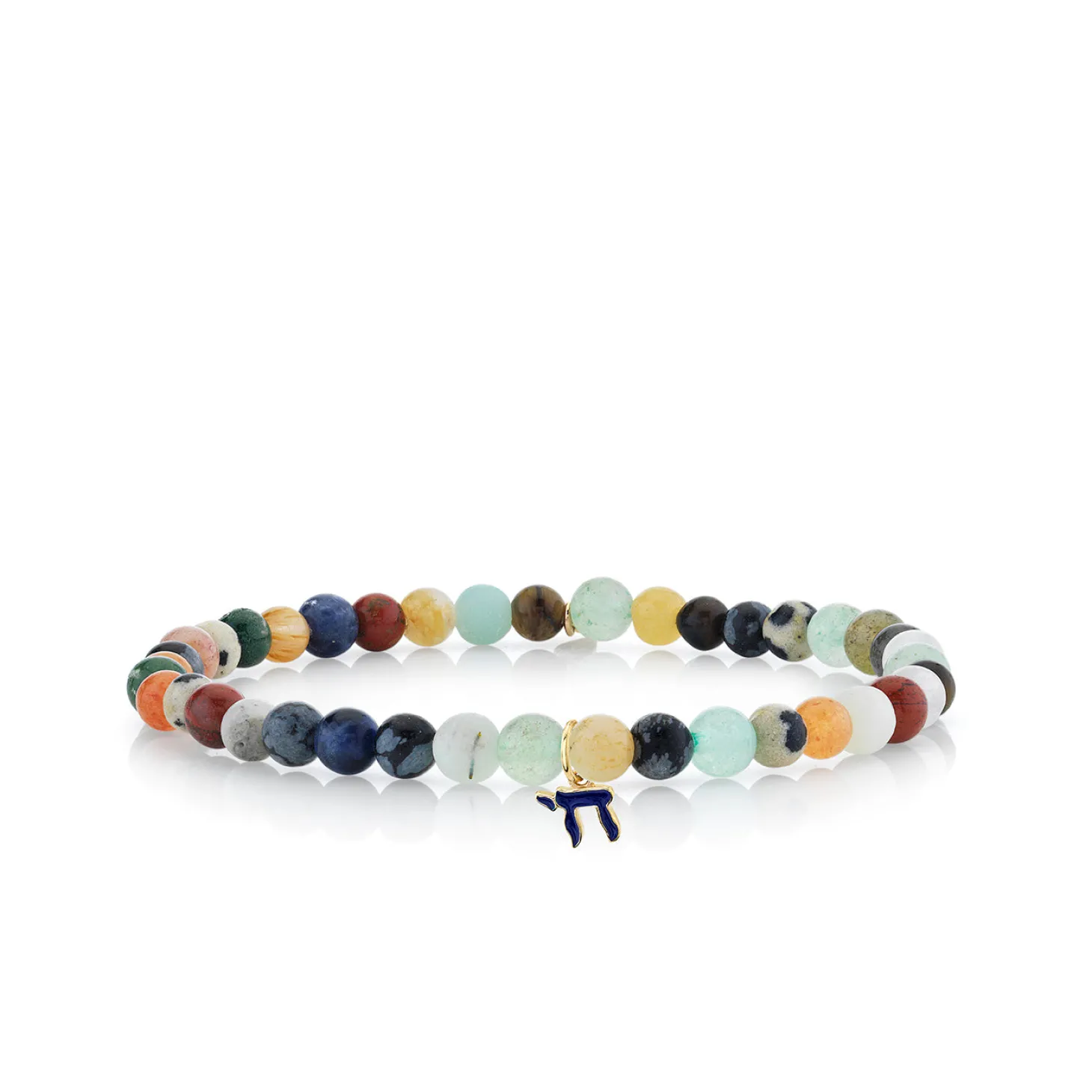 Gold & Enamel Tiny Chai on Semi Precious Stones