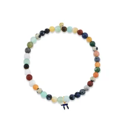 Gold & Enamel Tiny Chai on Semi Precious Stones
