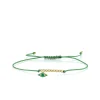 Gold & Enamel Tiny Eye Cord Bracelet