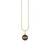 Gold & Enamel Tiny Eye Medallion Charm