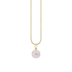 Gold & Enamel Tiny Eye Medallion Charm