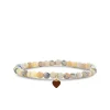 Gold & Enamel Tiny Heart on African Opal
