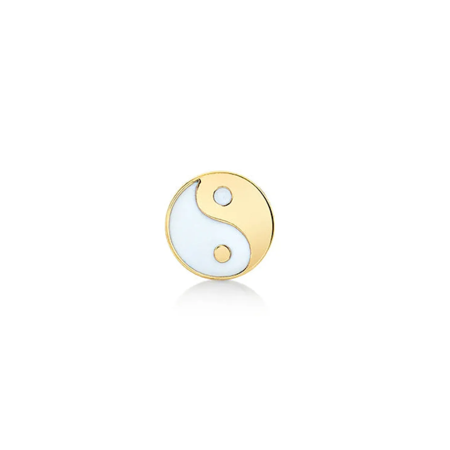 Gold & Enamel Yin Yang Stud