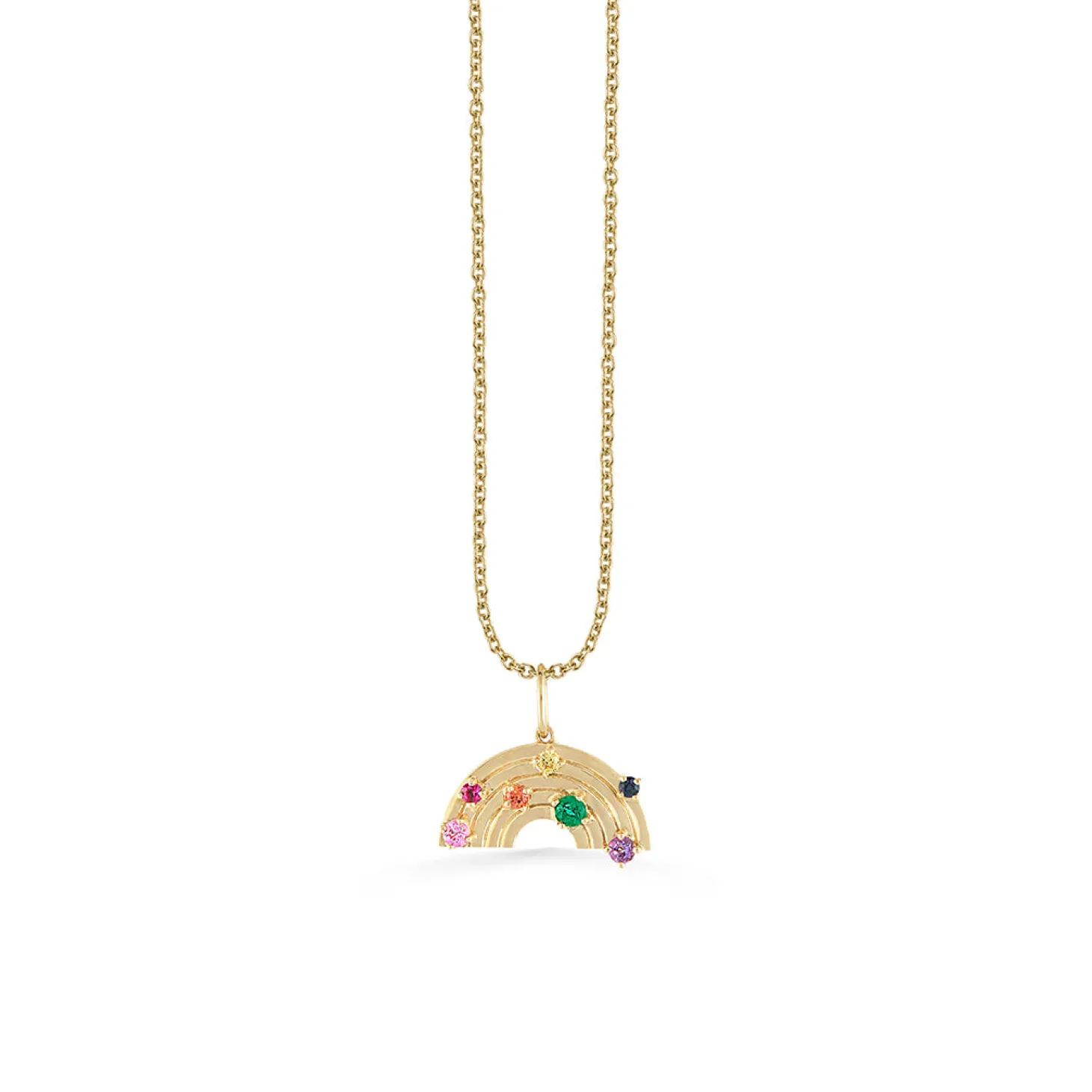 Gold & Gemstone Rainbow Charm