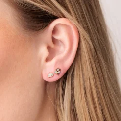 Gold & Opal Iconography Cluster Stud