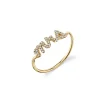 Gold & Pavé Diamond Mrs. Ring