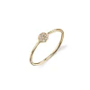 Gold & Pavé Diamond Tiny Disc Ring