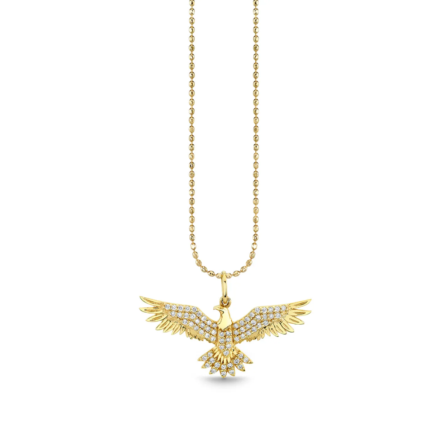 Gold & Pave Diamond Eagle Charm