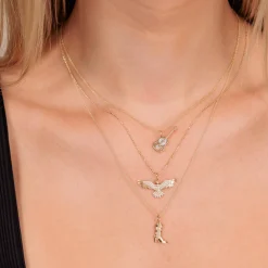 Gold & Pave Diamond Eagle Charm