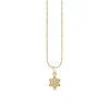 Gold & Pave Diamond Star of David Charm
