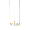 Gold & Pave Diamond Vibes Necklace