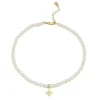 Gold & Pearl Mini Moroccan Flower Anklet on Fresh Water Pearls