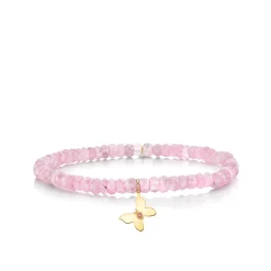 Gold & Pink Sapphire Wicked Glinda Marquise Eye Butterfly on Mystic Pink Grapolite