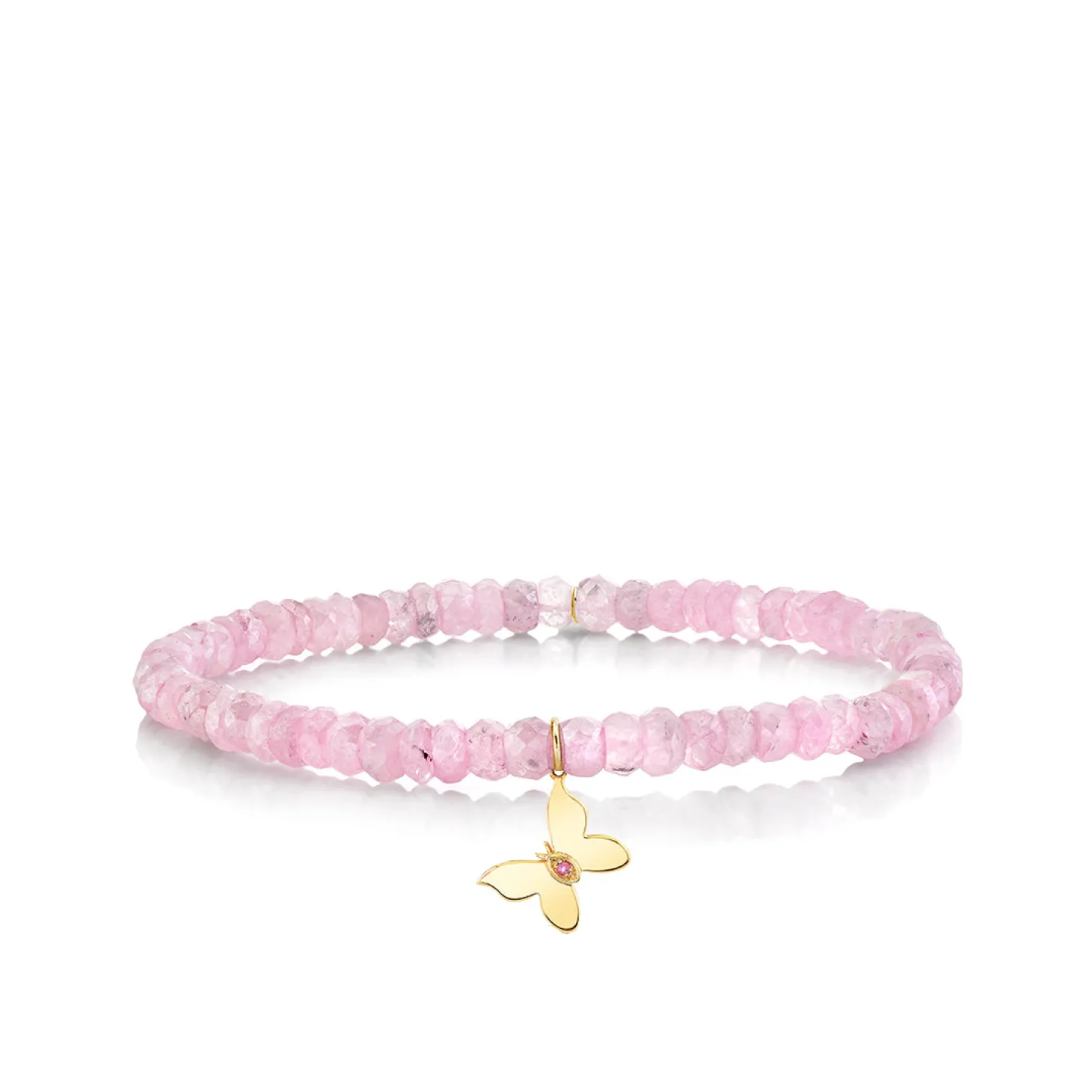 Gold & Pink Sapphire Wicked Glinda Marquise Eye Butterfly on Mystic Pink Grapolite